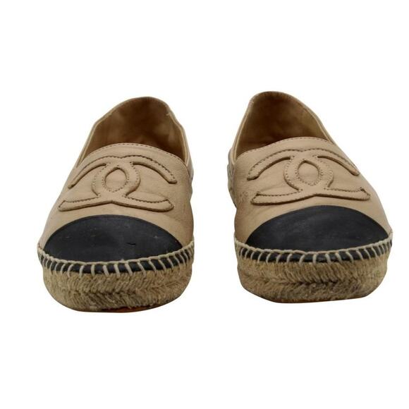 Chanel Beige Ballerina Espadrille Monogram Flats - Picture 3 of 11